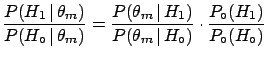 $ P_\circ(H_1)\approx P_\circ(H_\circ)$