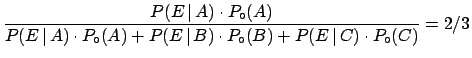 $\displaystyle P(A\,\vert\,E)$