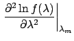 $ \ln f(\lambda)$