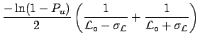 $ \pm\sigma_{\cal L}$