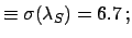 $ \sigma(\lambda_S)$