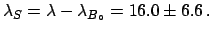 $\displaystyle \lambda \approx x \pm \sqrt{x} = 44.0\pm 6.6\,.$