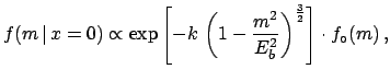 $ \sqrt{1-m^2/E_b^2}$