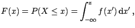 $\displaystyle P(a \leq X \leq b)= \int_{a}^{b}f(x)\, \rm {d} x\, .$