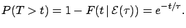 $\displaystyle 1-e^{-t/\tau}.$