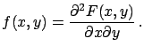 $ \rm {d}F(x,y) = f(x,y)\,\rm {d}x\,\rm {d}y$