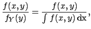 $\displaystyle f_X(x\,\vert\,y)$