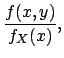 $\displaystyle f_Y(y\,\vert\,x)$