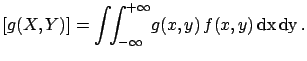 $\displaystyle \int_{-\infty}^{+\infty}\!x\, f_X(x)\, \rm {d}x\,,$