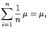 $\displaystyle \mu_{\overline{X}_n}$