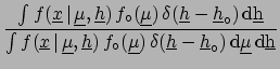 $\displaystyle f(\underline{\mu}\,\vert\,\underline{x})$