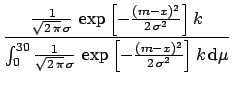 $\displaystyle f(m\,\vert\,x, f_{\circ K})$