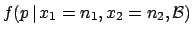 $\displaystyle f(p\,\vert\,x_1 = n_1,{\cal B}) = (n_1+1)\,p^{n_1}\, ,$