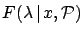 $\displaystyle \frac{\lambda^x\, e^{-\lambda}}{x!}$