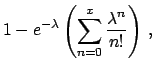 $\displaystyle F(\lambda\,\vert\,x,{\cal P})$