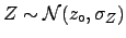 $\displaystyle \sigma_{tot}^2 = \sigma_1^2+\sigma_Z^2\,.$