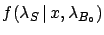 $\displaystyle P(x\,\vert\,\lambda) =\frac{e^{-\lambda}\lambda^x}{x!}\,.$