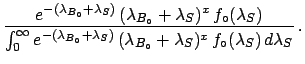 $\displaystyle f(\lambda_S\,\vert\,x,\lambda_{B_\circ})$