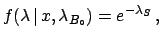 $ \lambda_{B_\circ}=0$