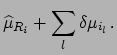 $\displaystyle \left[\sum_l \frac{\partial g_i}{\partial h_l}\,(h_l-h_{N_l})\right]$