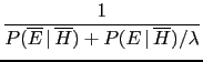 $\displaystyle \left.\tilde O_{H}(E_T,I)\right\vert _{P(E\,\vert\,H,I) = 0}$