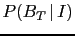 $\displaystyle P(W_T\,\vert\,W,I)\cdot P(W\,\vert\,I) +
P(W_T\,\vert\,B,I)\cdot P(B\,\vert\,I)$