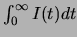 $ \int_0^\infty I(t) dt$