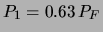 $ P_1= 0.63\,P_F$