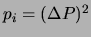 $ p_i =(\Delta P)^2$