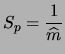 $\displaystyle S_p = \frac{1}{\widehat{m}}$