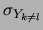 $\displaystyle \sigma_{Y_{k\ne l}}$