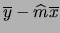 $\displaystyle \overline{y} - \widehat{m}\overline{x}$