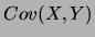 $\displaystyle Cov(X,Y)$