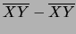 $\displaystyle \overline{XY} - \overline{X}\overline{Y}$