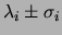 $ \lambda_i\pm \sigma_i$