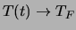 $ T(t)\rightarrow T_F$