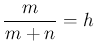 $\displaystyle \frac{m'+n'}{m+n+m'+n'+m''+n''}$