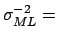 $ \partial^2/\partial \alpha^2 \,(-\ln \,{\cal L}(\alpha))\vert _{\alpha_{ML}}$