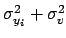 $\sigma^2_{y_i}+\sigma^2_v$