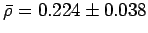 $\bar {\rho}=0.224\pm 0.038$