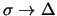 $ \sigma\rightarrow\Delta$