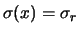 $\displaystyle \sigma(x)=\sigma_r$