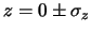 $ z=0\pm\sigma_z$