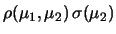 $ \rho(\mu_1,\mu_2)\, \sigma(\mu_2)$