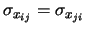 $ \sigma_{x_{ij}}=\sigma_{x_{ji}}$