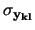 $ {\bf\sigma_{y_{kl}}}$