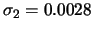 $ \sigma_2=0.0028$