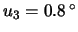 $ u_3 = 0.8\,^\circ$