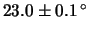 $ 23.0\pm 0.1\,^\circ$