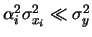 $ \alpha_i^2\sigma^2_{x_i} \ll \sigma^2_y$